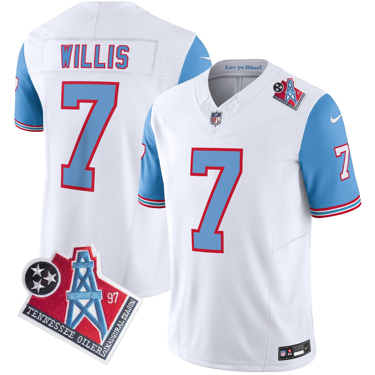 Titans 1997 Throwback Limited Vapor Jersey V2 - All Stitched