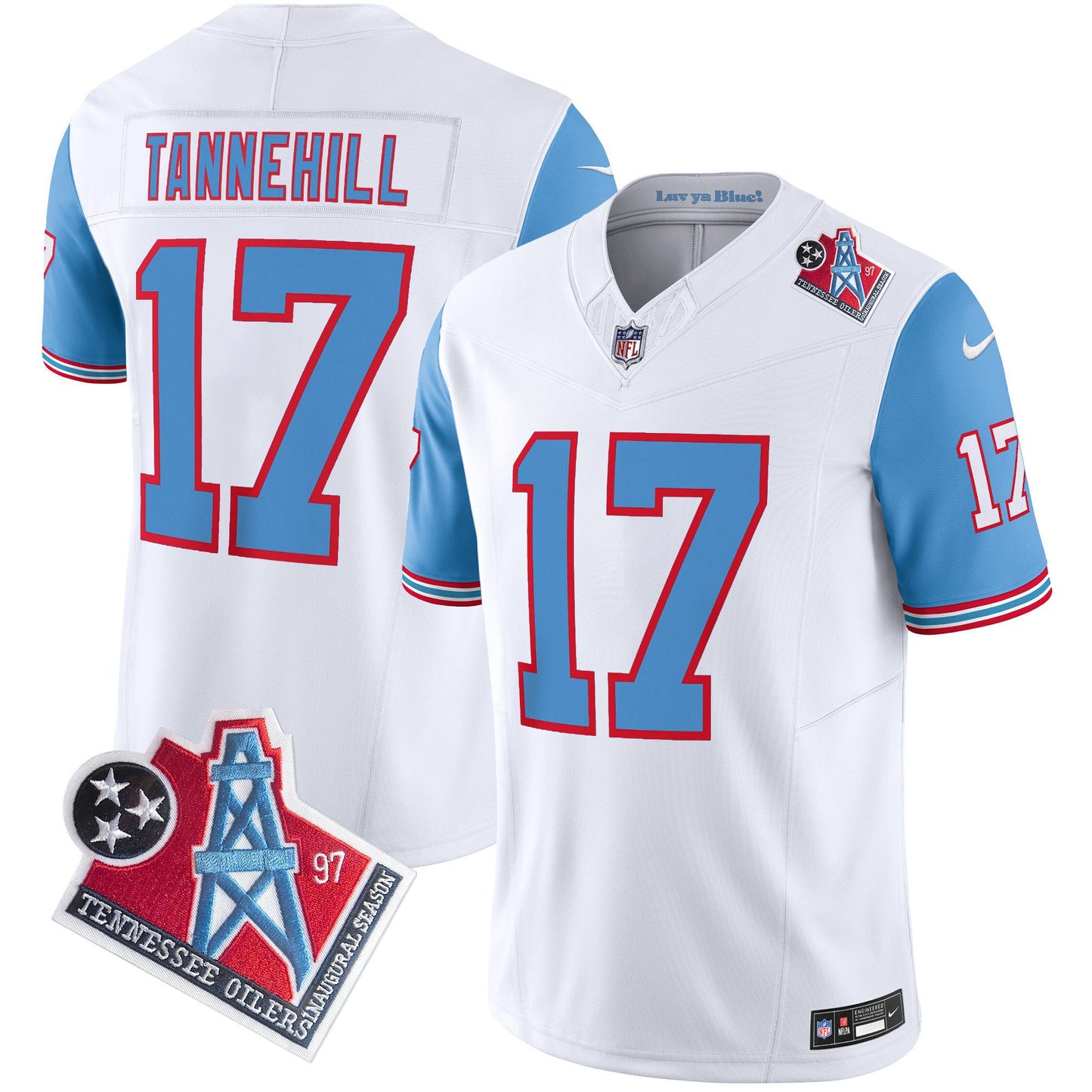 Titans 1997 Throwback Limited Vapor Jersey V2 - All Stitched