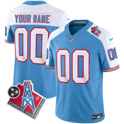 Titans 1997 Throwback Limited Vapor Custom Jersey V2 - All Stitched