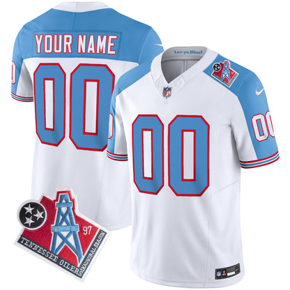 Titans 1997 Throwback Limited Vapor Custom Jersey V2 - All Stitched