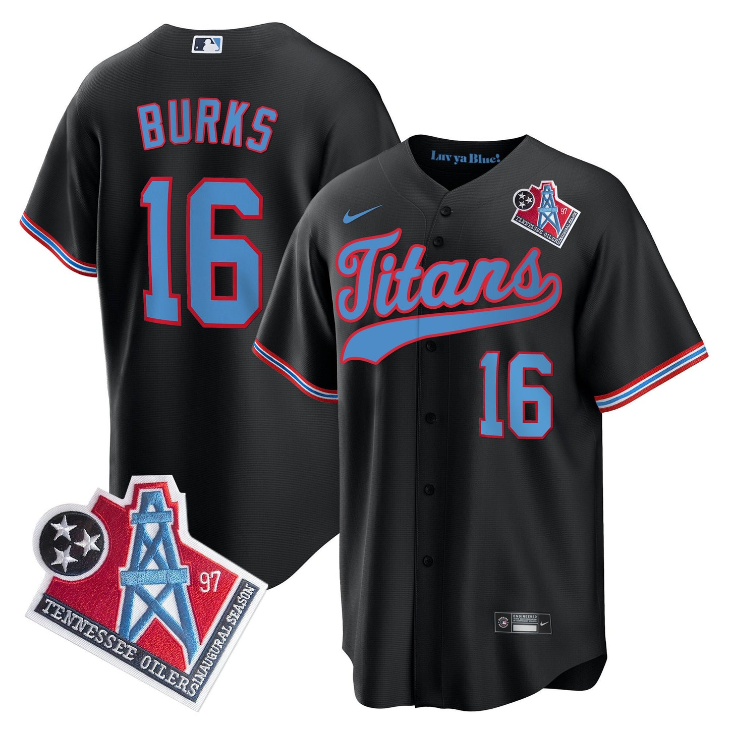 Titans 1997 Throwback Limited Cool Base Jersey - All Stitched