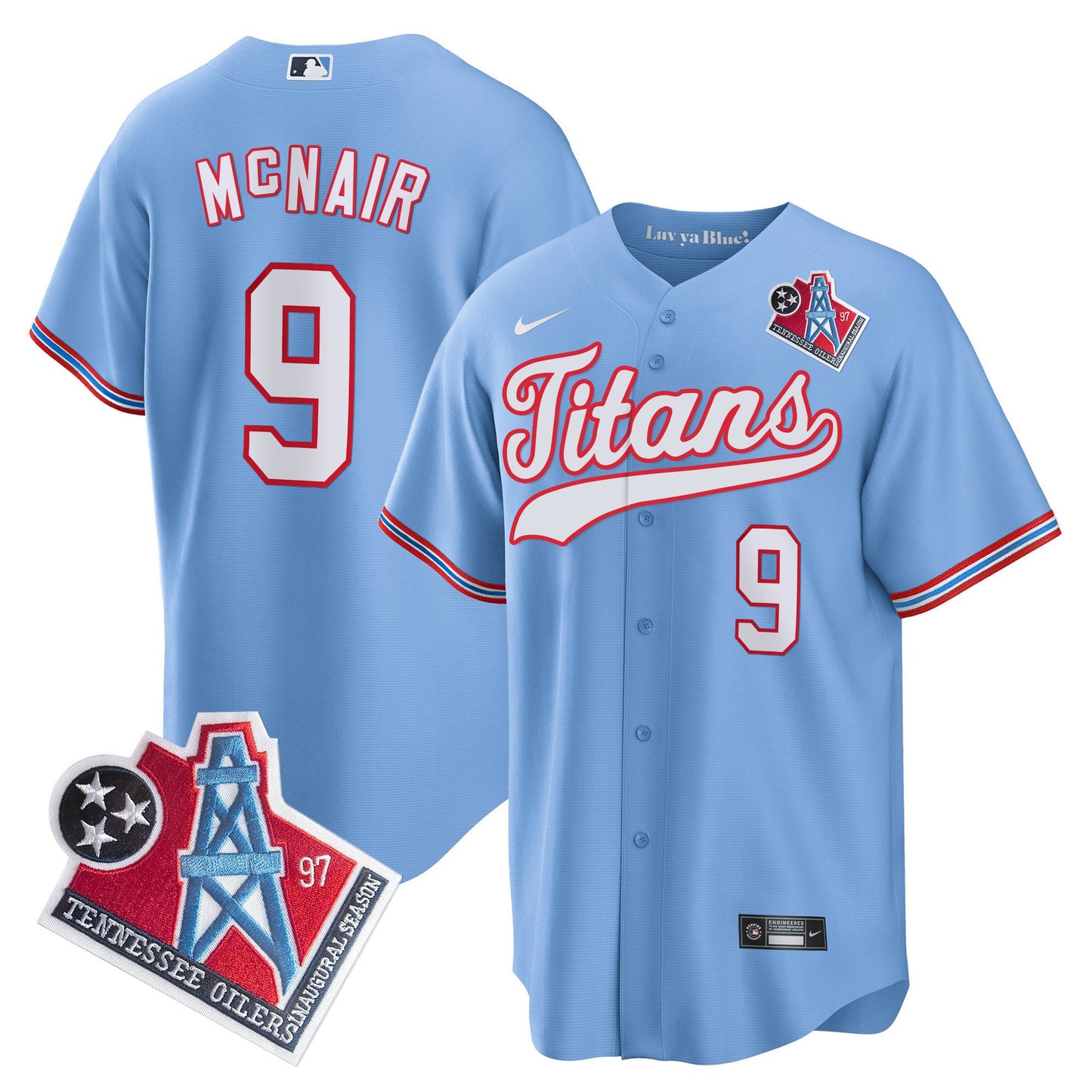 Titans 1997 Throwback Limited Cool Base Jersey - All Stitched