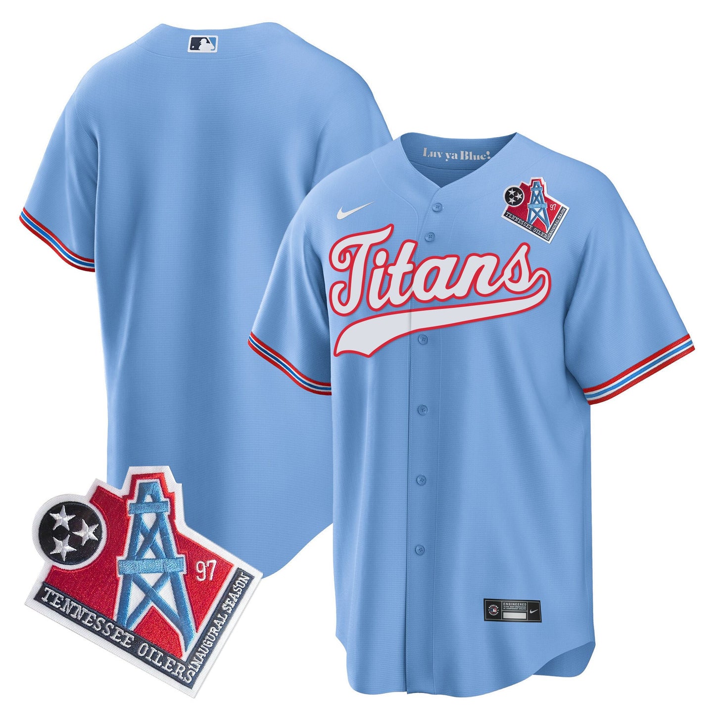 Titans 1997 Throwback Limited Cool Base Jersey - All Stitched