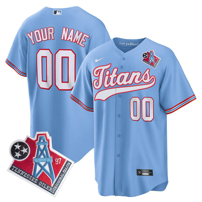 Titans 1997 Throwback Limited Cool Base Custom Jersey - All Stitched