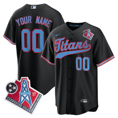 Titans 1997 Throwback Limited Cool Base Custom Jersey - All Stitched