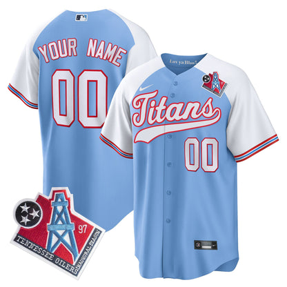 Titans 1997 Throwback Limited Cool Base Custom Jersey - All Stitched