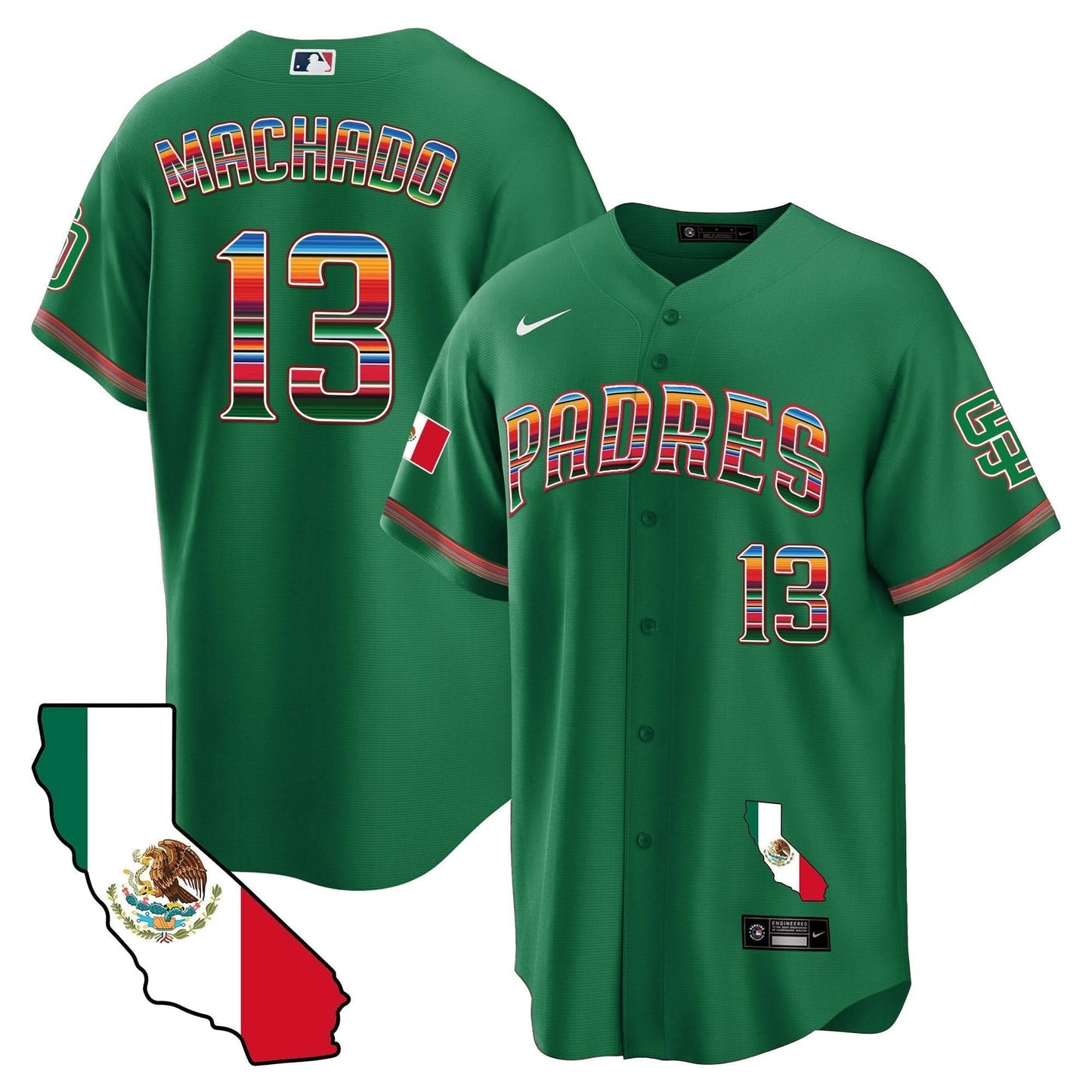 Padres California Map Cool Base Jersey - All Stitched