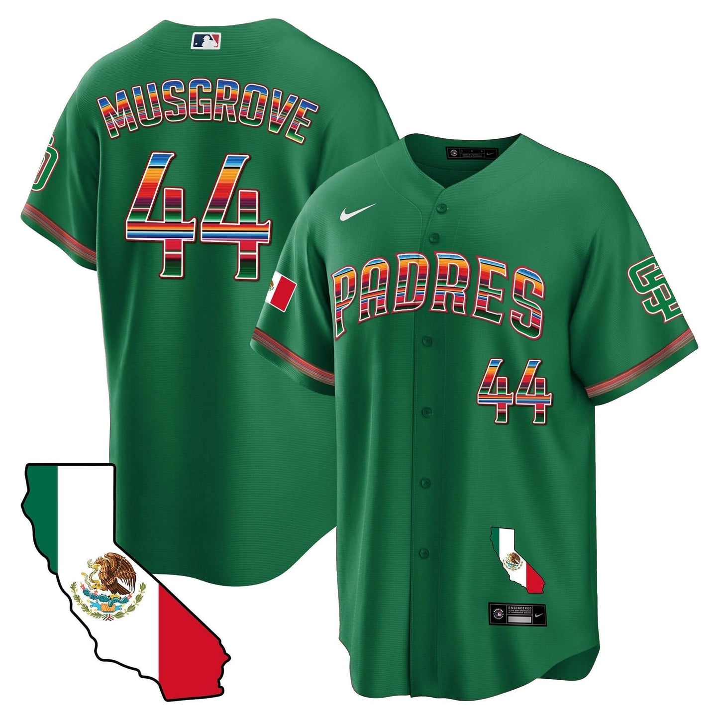 Padres California Map Cool Base Jersey - All Stitched