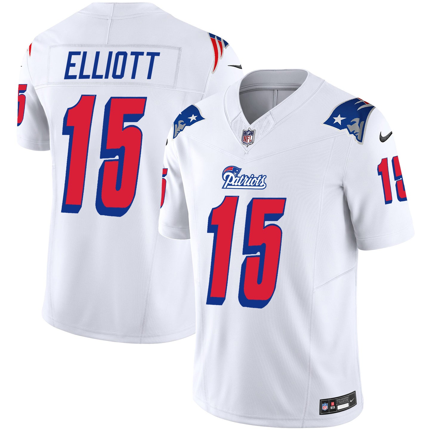 Patriots 1996 Throwback Limited Vapor Jersey - All Stitched