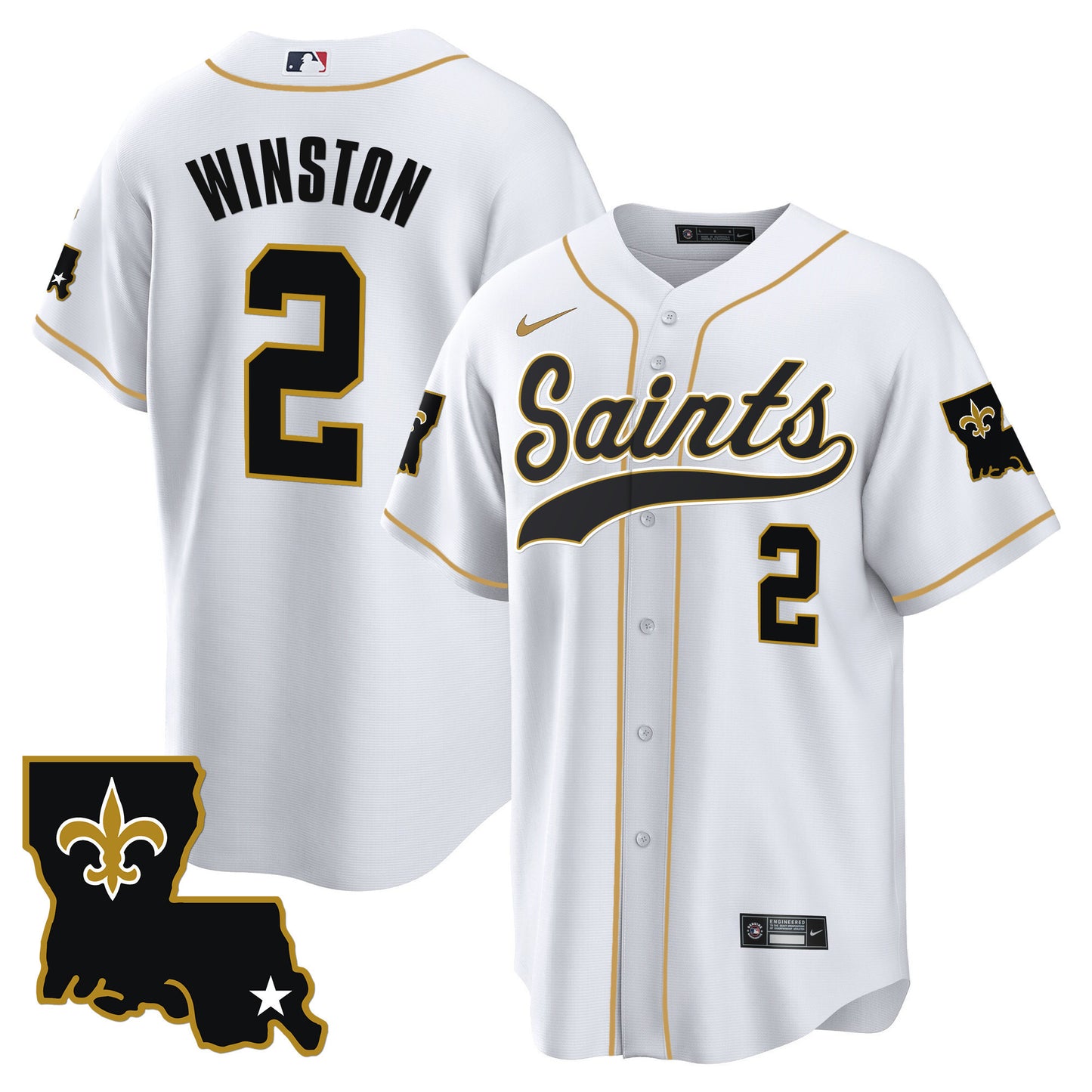 Saints 1987 Legacy Cool Base Jersey - All Stitched