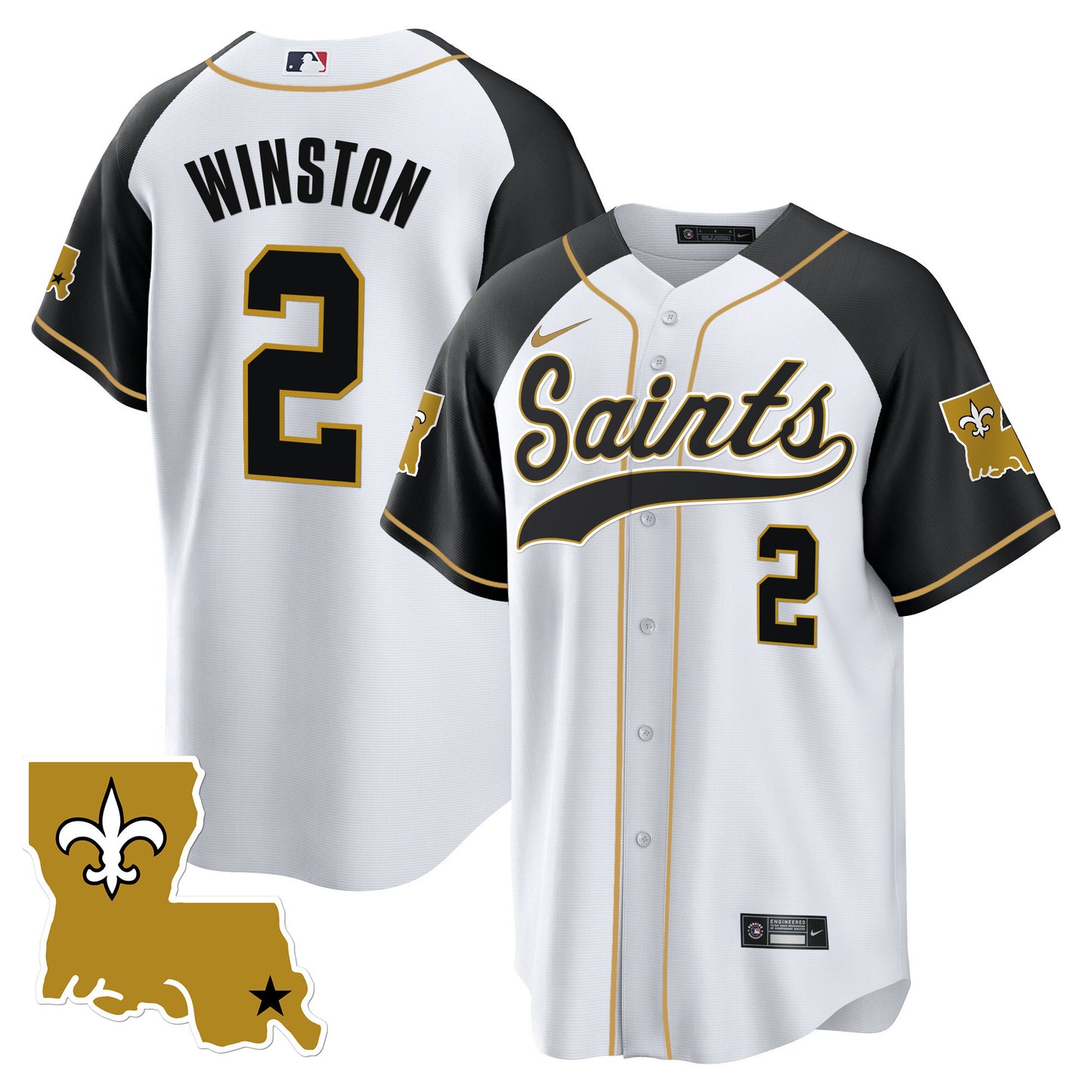 Saints 1987 Legacy Cool Base Jersey - All Stitched