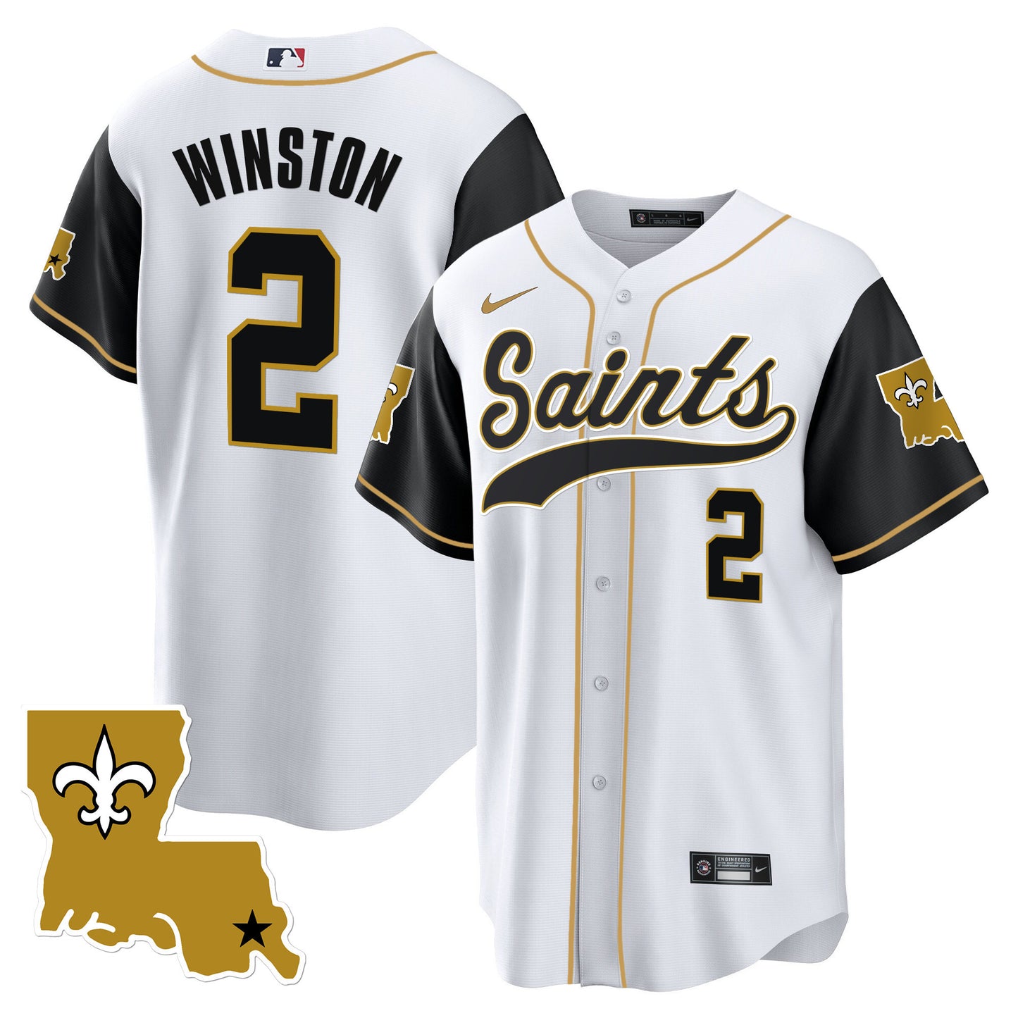 Saints 1987 Legacy Cool Base Jersey - All Stitched