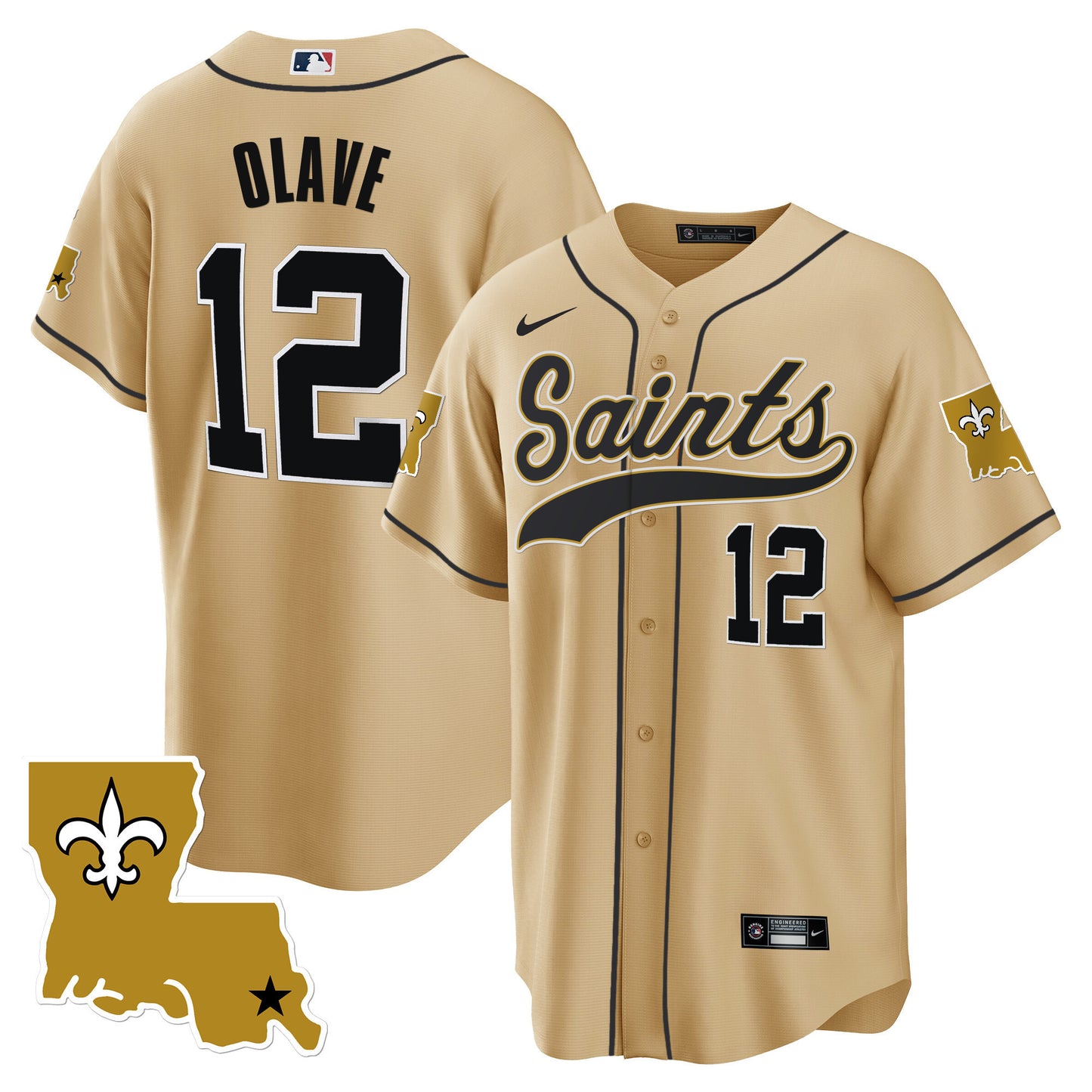 Saints 1987 Legacy Cool Base Jersey - All Stitched