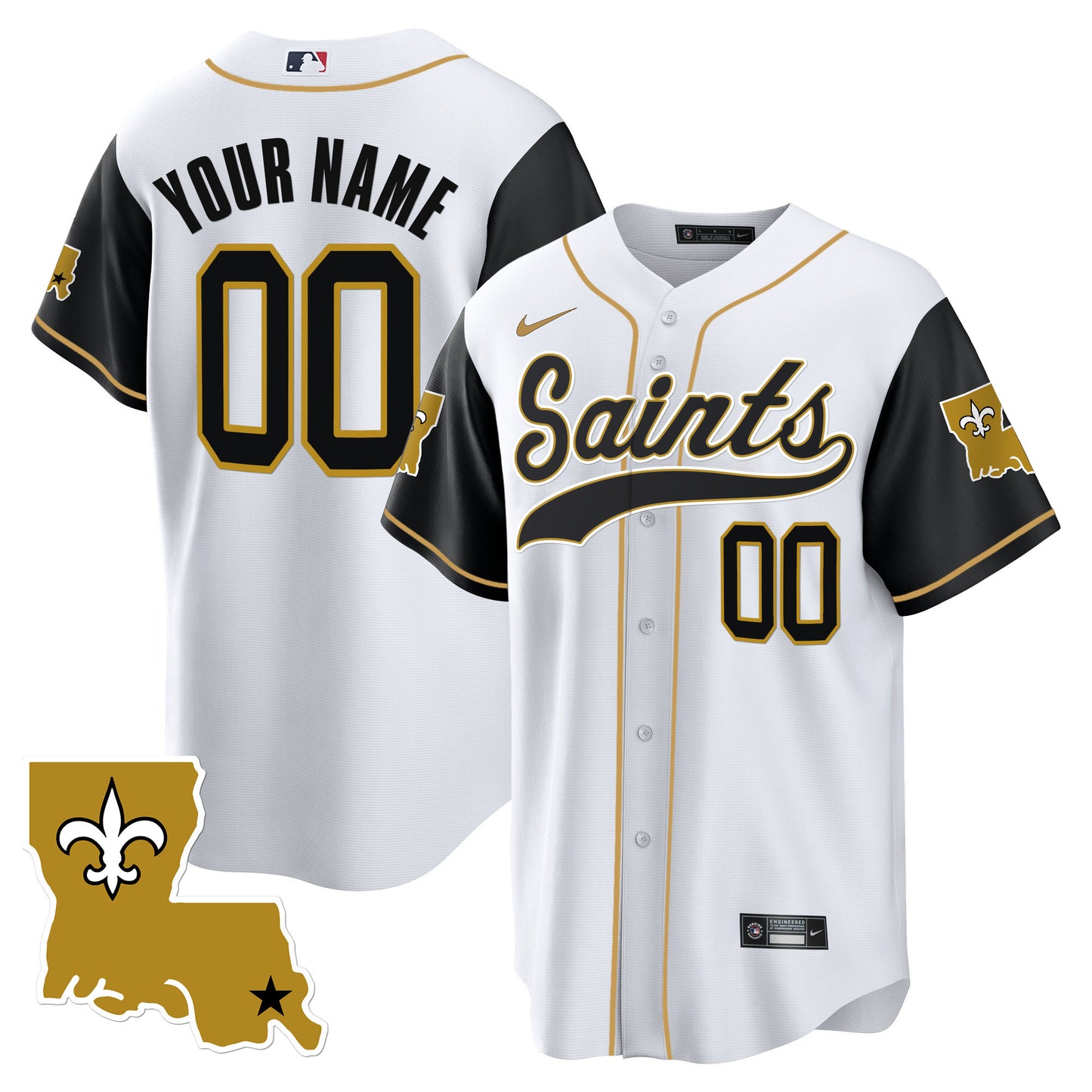 Saints 1987 Legacy Cool Base Custom Jersey - All Stitched