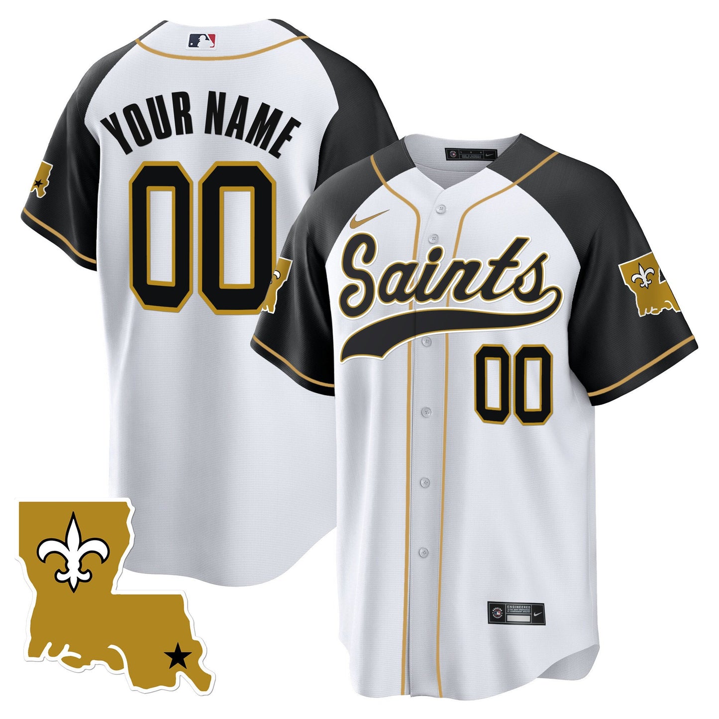 Saints 1987 Legacy Cool Base Custom Jersey - All Stitched