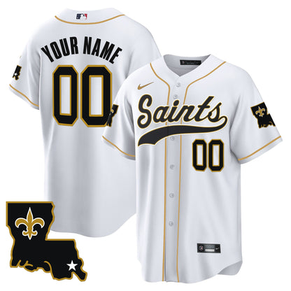 Saints 1987 Legacy Cool Base Custom Jersey - All Stitched