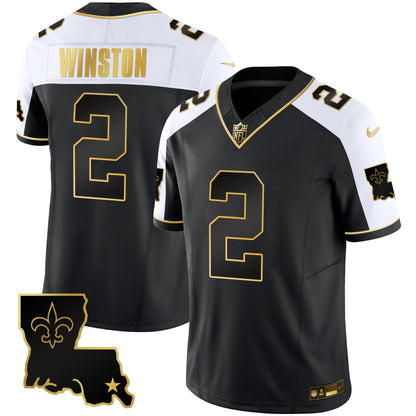 Saints 1987 Legacy Gold Vapor Jersey - All Stitched