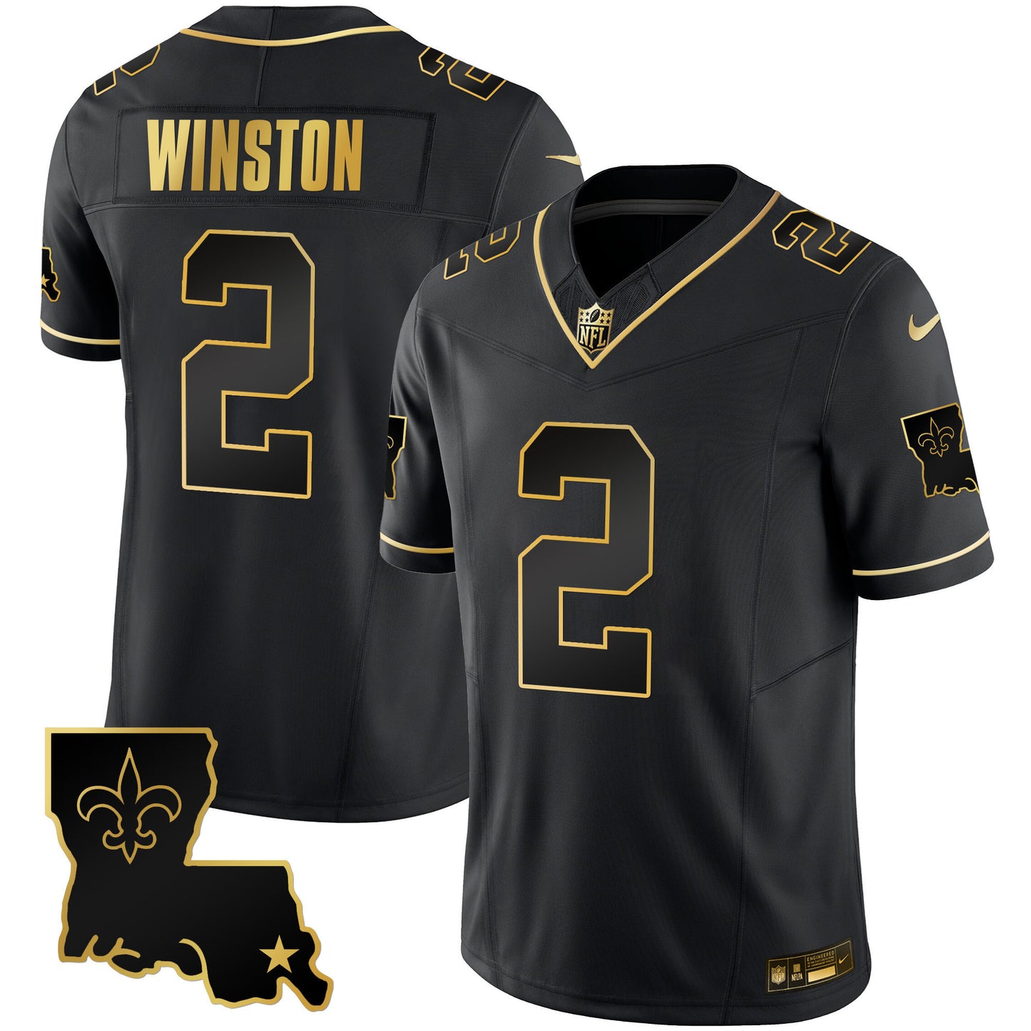 Saints 1987 Legacy Gold Vapor Jersey - All Stitched