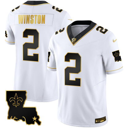 Saints 1987 Legacy Gold Vapor Jersey - All Stitched