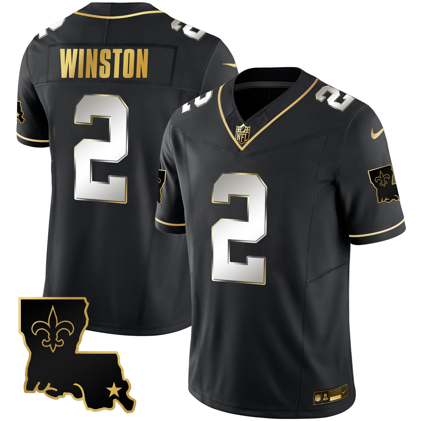 Saints 1987 Legacy Gold Vapor Jersey - All Stitched