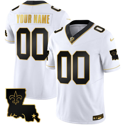 Saints 1987 Legacy Gold Vapor Custom Jersey - All Stitched