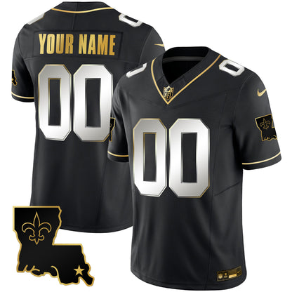 Saints 1987 Legacy Gold Vapor Custom Jersey - All Stitched