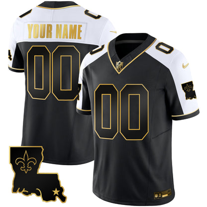 Saints 1987 Legacy Gold Vapor Custom Jersey - All Stitched