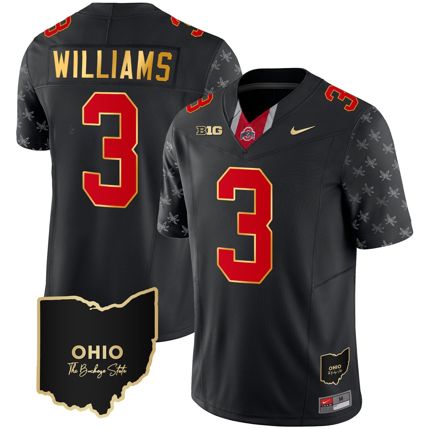 Ohio State Buckeyes 2023 Alternate Gold Jersey - Stitched