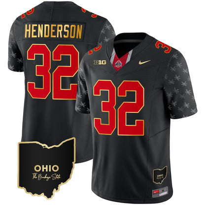 Ohio State Buckeyes 2023 Alternate Gold Jersey - Stitched