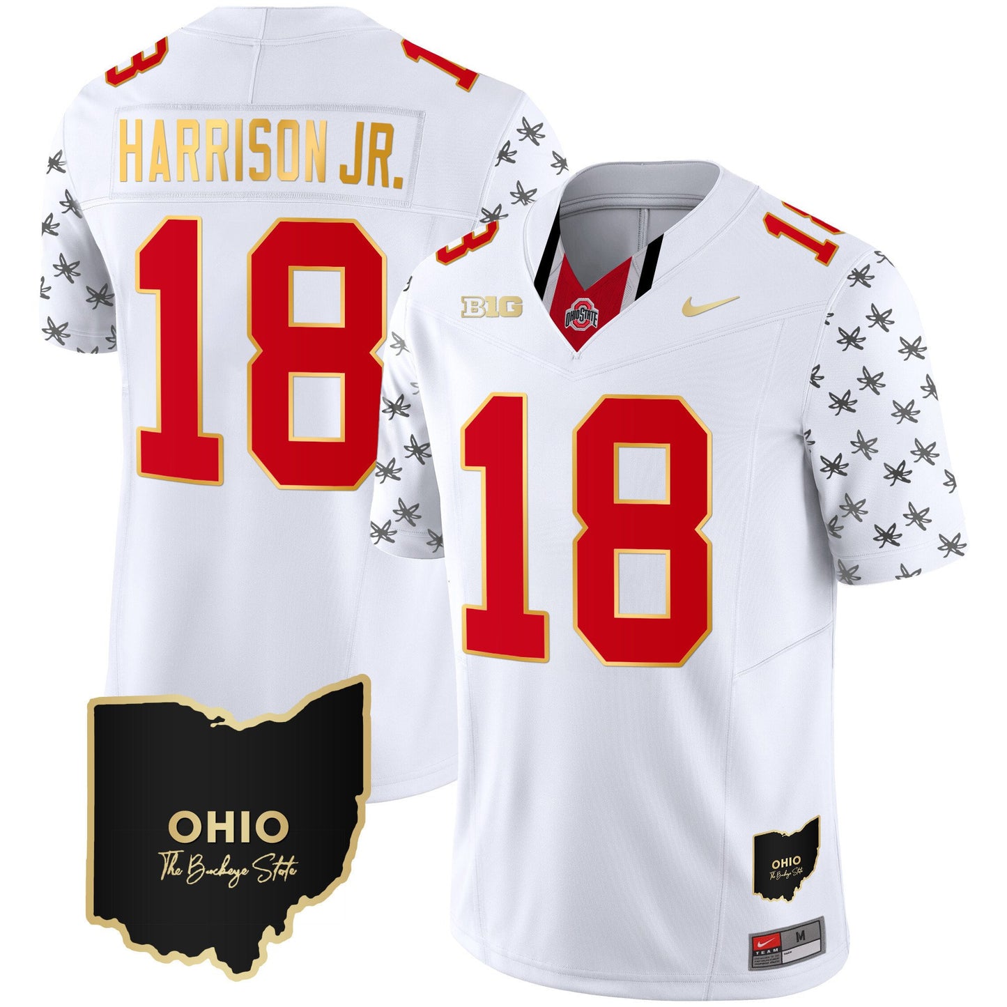 Ohio State Buckeyes 2023 Alternate Gold Jersey - Stitched