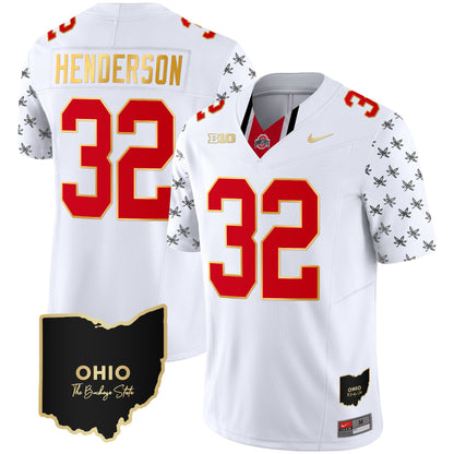 Ohio State Buckeyes 2023 Alternate Gold Jersey - Stitched