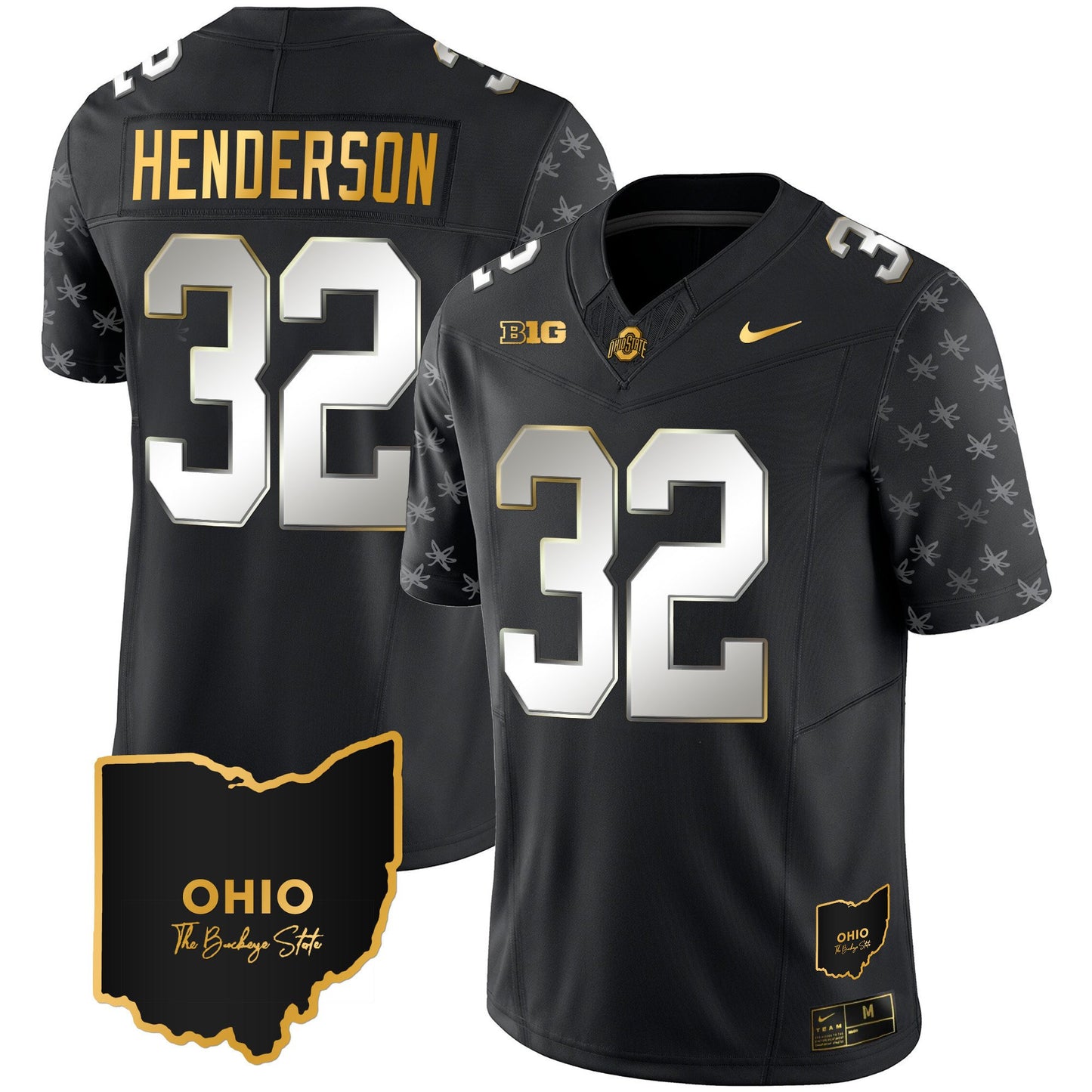 Ohio State Buckeyes 2023 Alternate Gold Jersey - Stitched