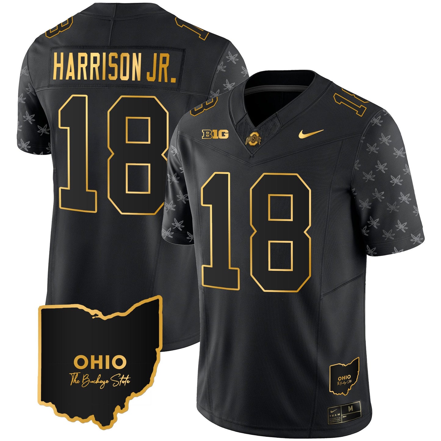 Ohio State Buckeyes 2023 Alternate Gold Jersey - Stitched