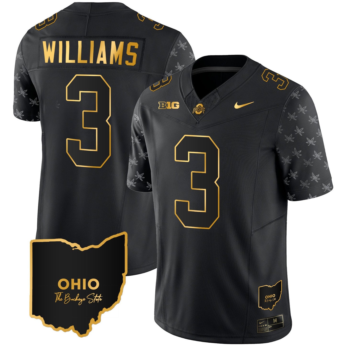 Ohio State Buckeyes 2023 Alternate Gold Jersey - Stitched