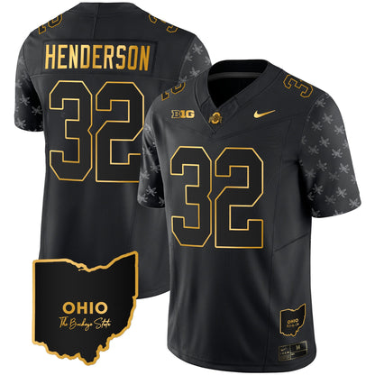 Ohio State Buckeyes 2023 Alternate Gold Jersey - Stitched