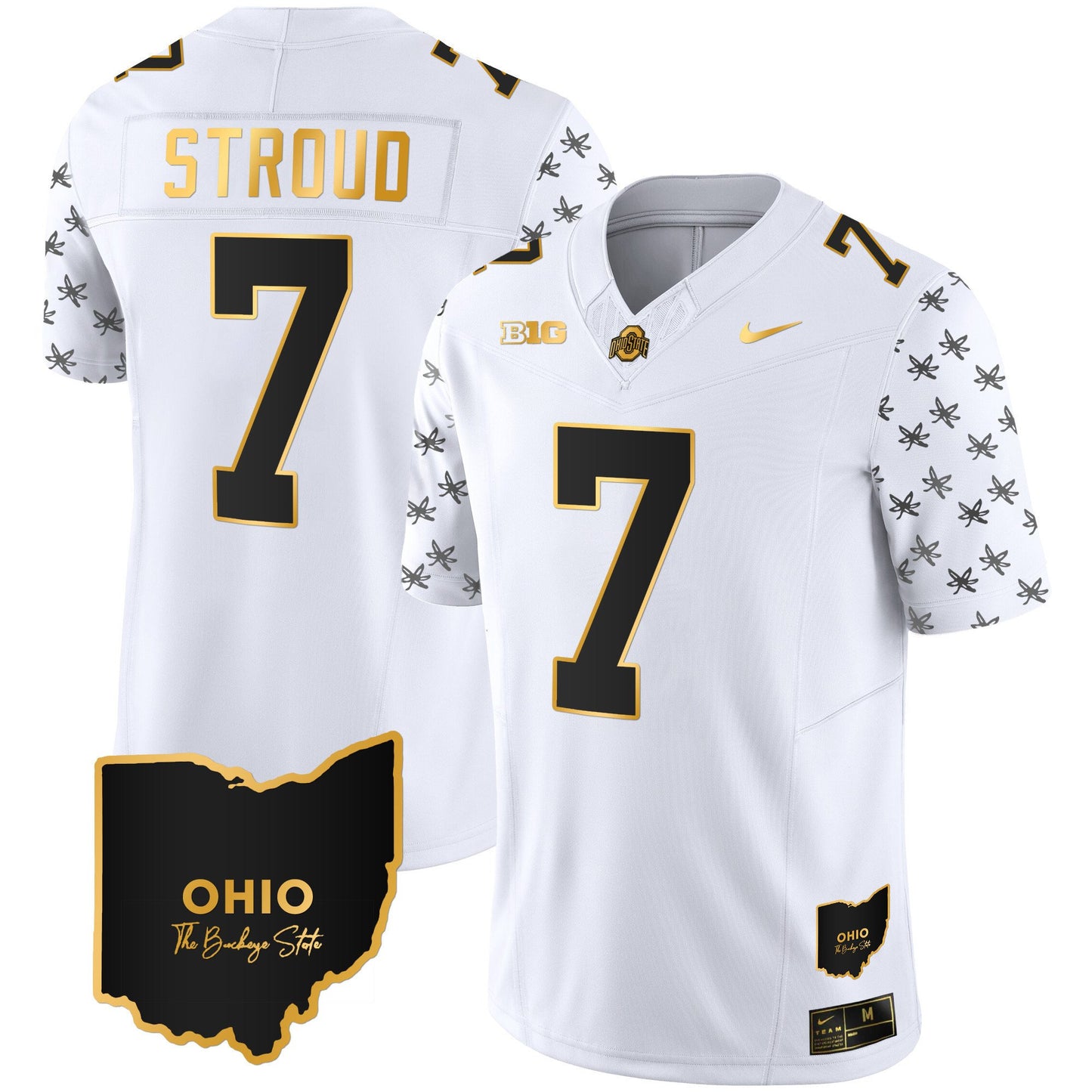 Ohio State Buckeyes 2023 Alternate Gold Jersey - Stitched