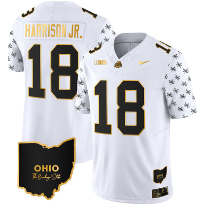 Ohio State Buckeyes 2023 Alternate Gold Jersey - Stitched