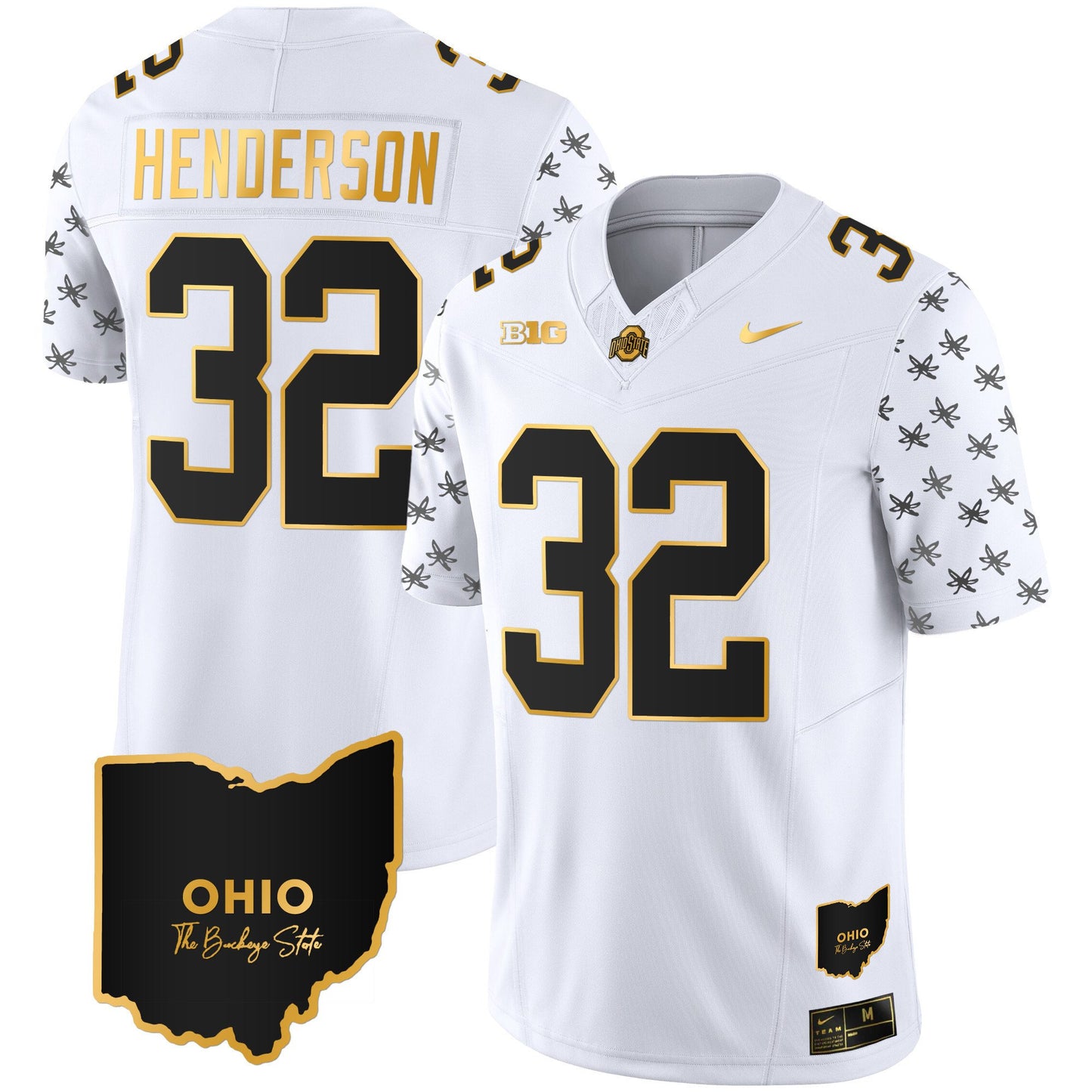 Ohio State Buckeyes 2023 Alternate Gold Jersey - Stitched