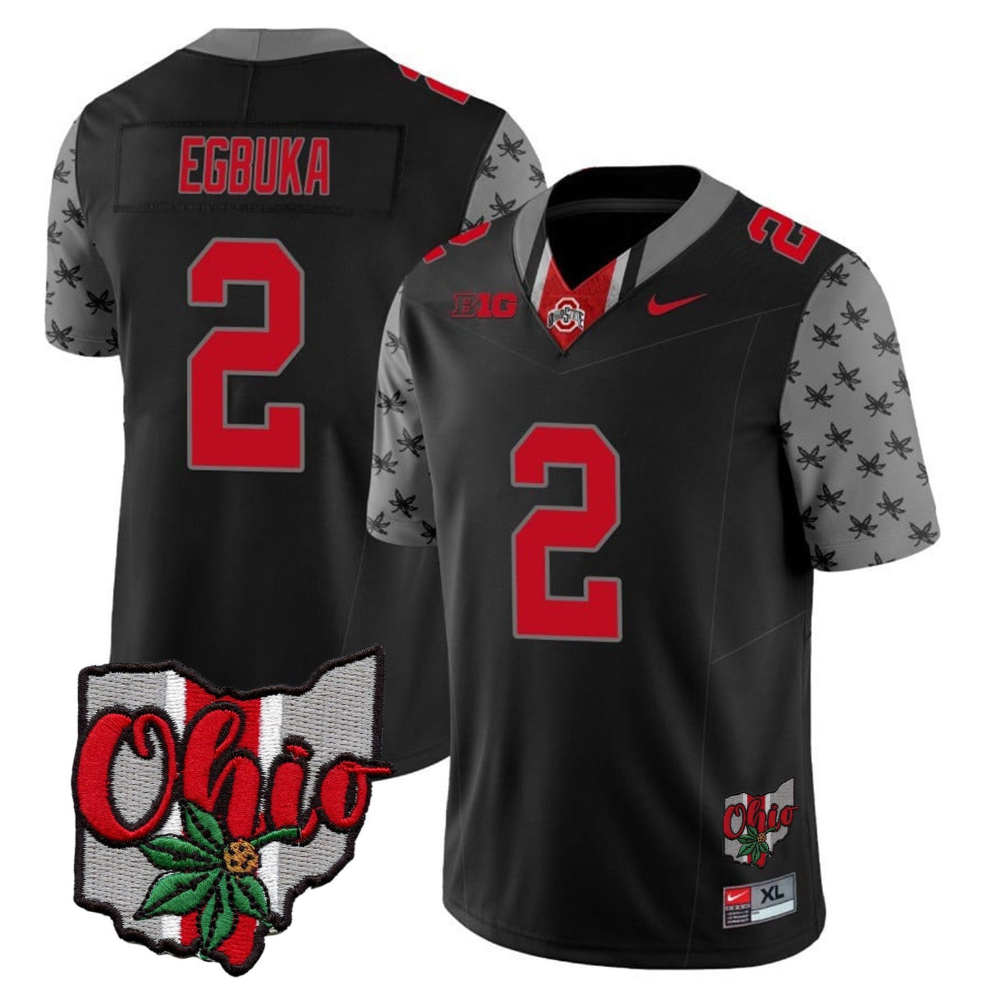 Ohio State Buckeyes 2023 Gray Alternate Jersey V2 - Stitched