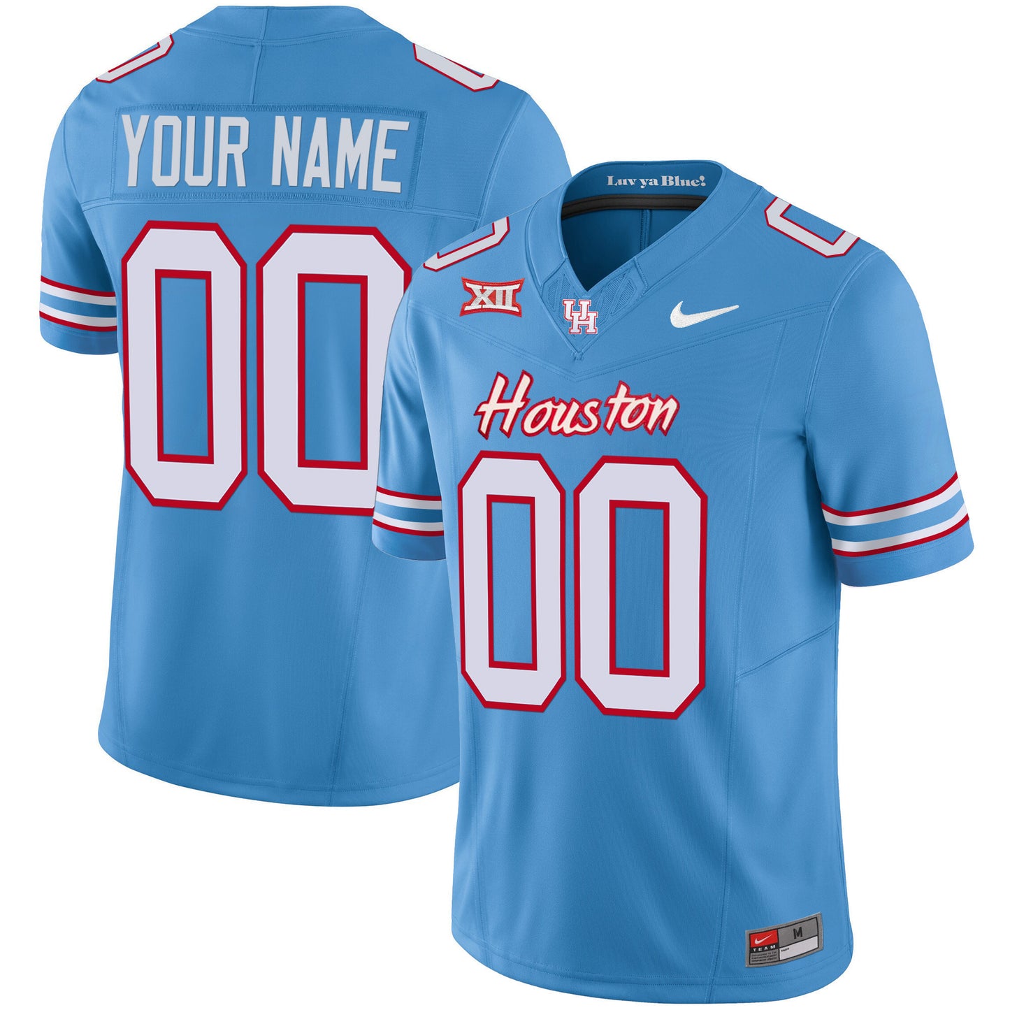 Houston Cougars 2023 Oilers Inspired Vapor Custom Jersey V4 - All Stitched