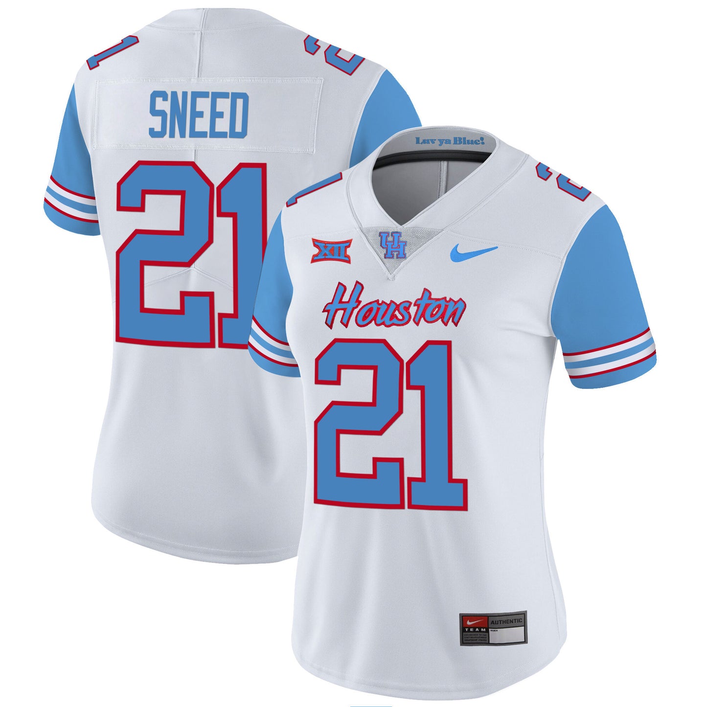 Women's Houston Cougars 2023 Oilers Inspired Vapor Jersey - All Stitched