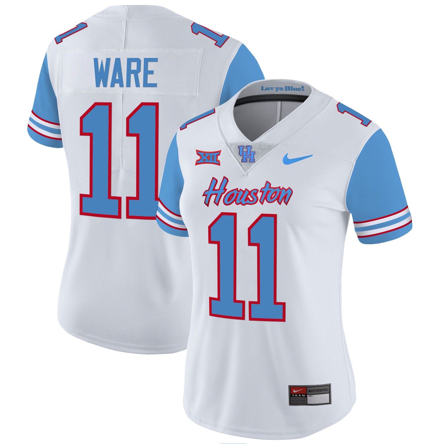 Women's Houston Cougars 2023 Oilers Inspired Vapor Jersey - All Stitched