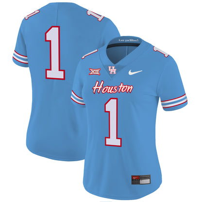 Women's Houston Cougars 2023 Oilers Inspired Vapor Jersey - All Stitched