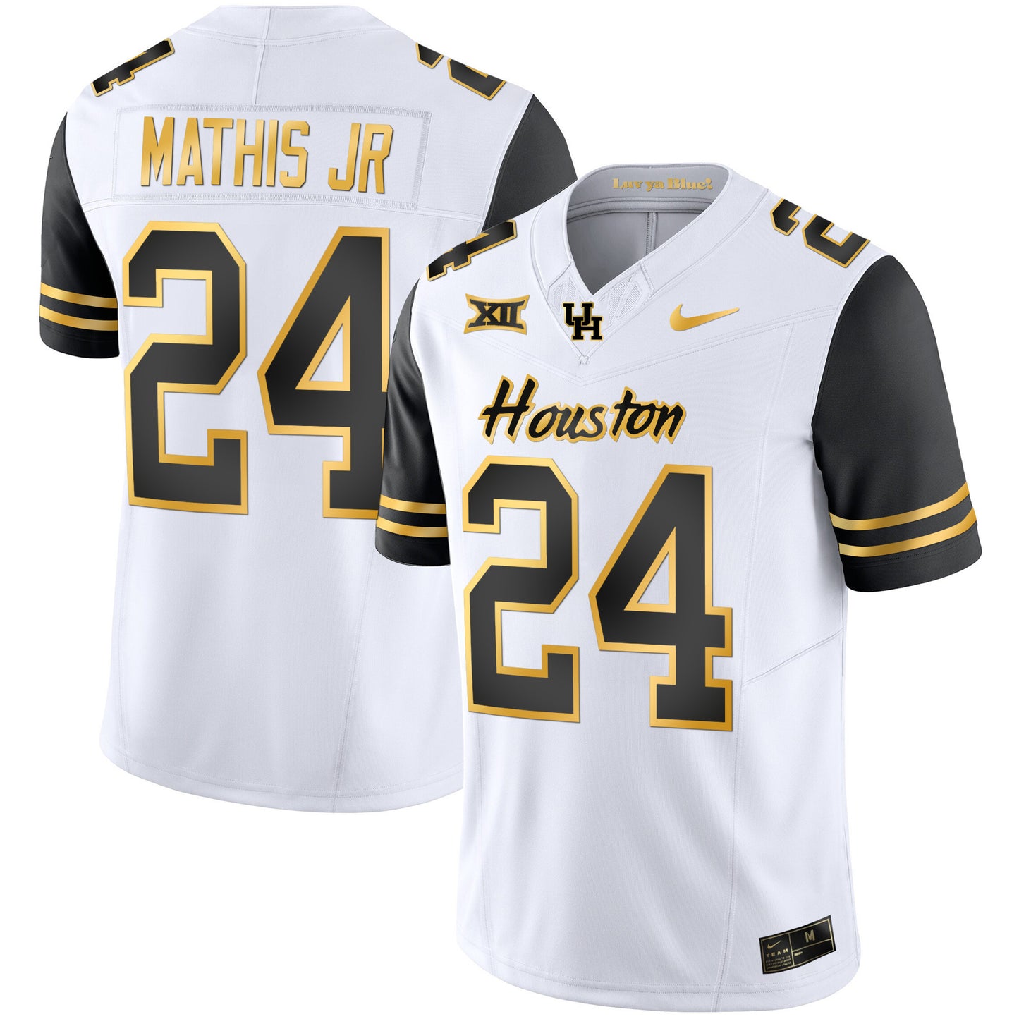 Houston Cougars 2023 Oilers Inspired Gold Jersey - All Stitched