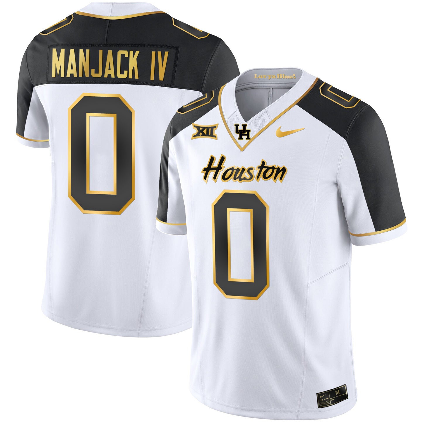 Houston Cougars 2023 Oilers Inspired Gold Jersey - All Stitched