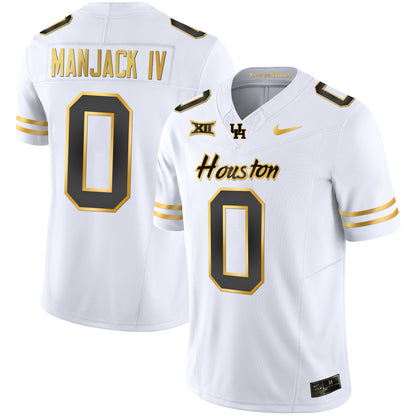 Houston Cougars 2023 Oilers Inspired Gold Jersey - All Stitched