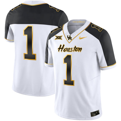 Houston Cougars 2023 Oilers Inspired Gold Jersey - All Stitched