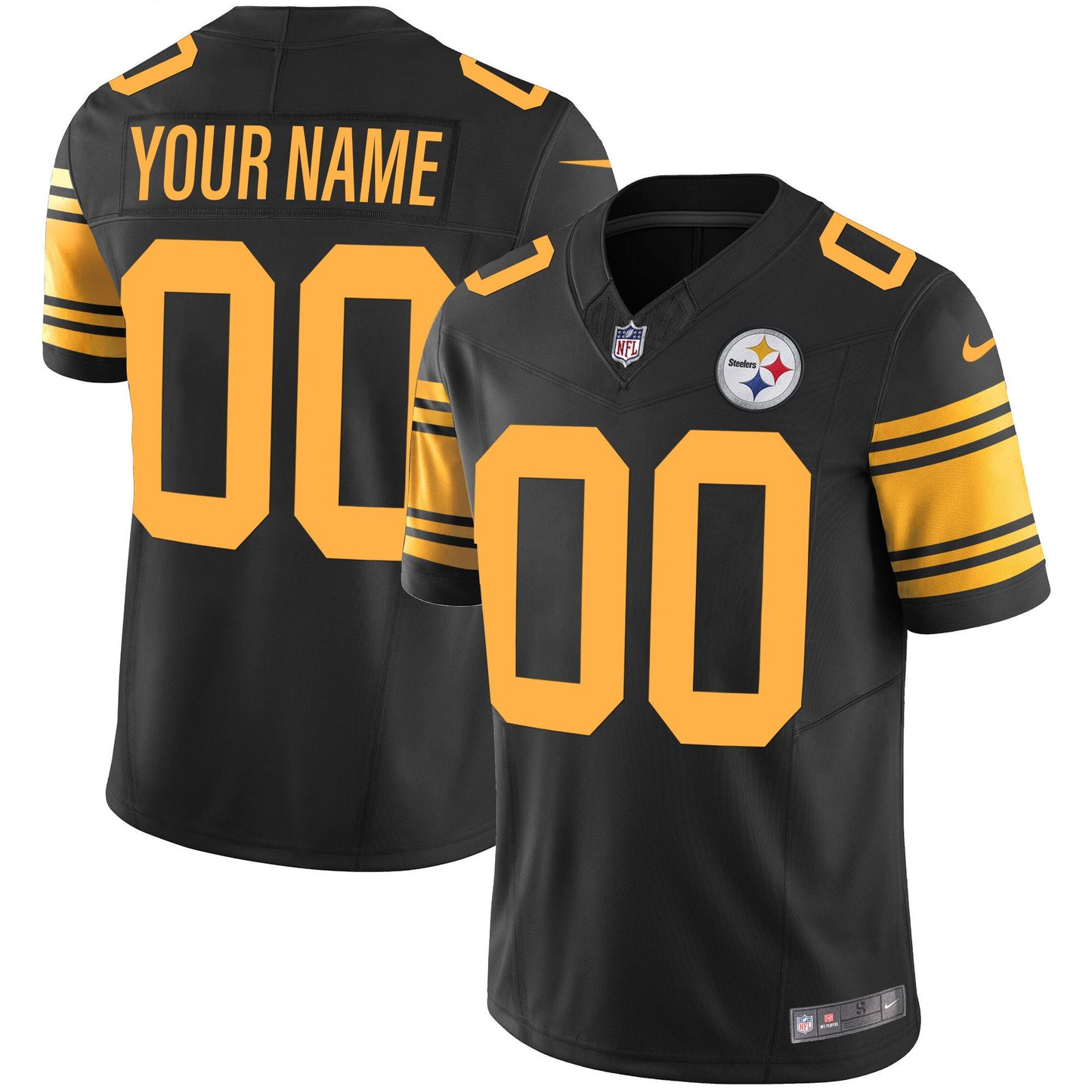 Steelers Vapor Limited Custom Jersey - All Stitched