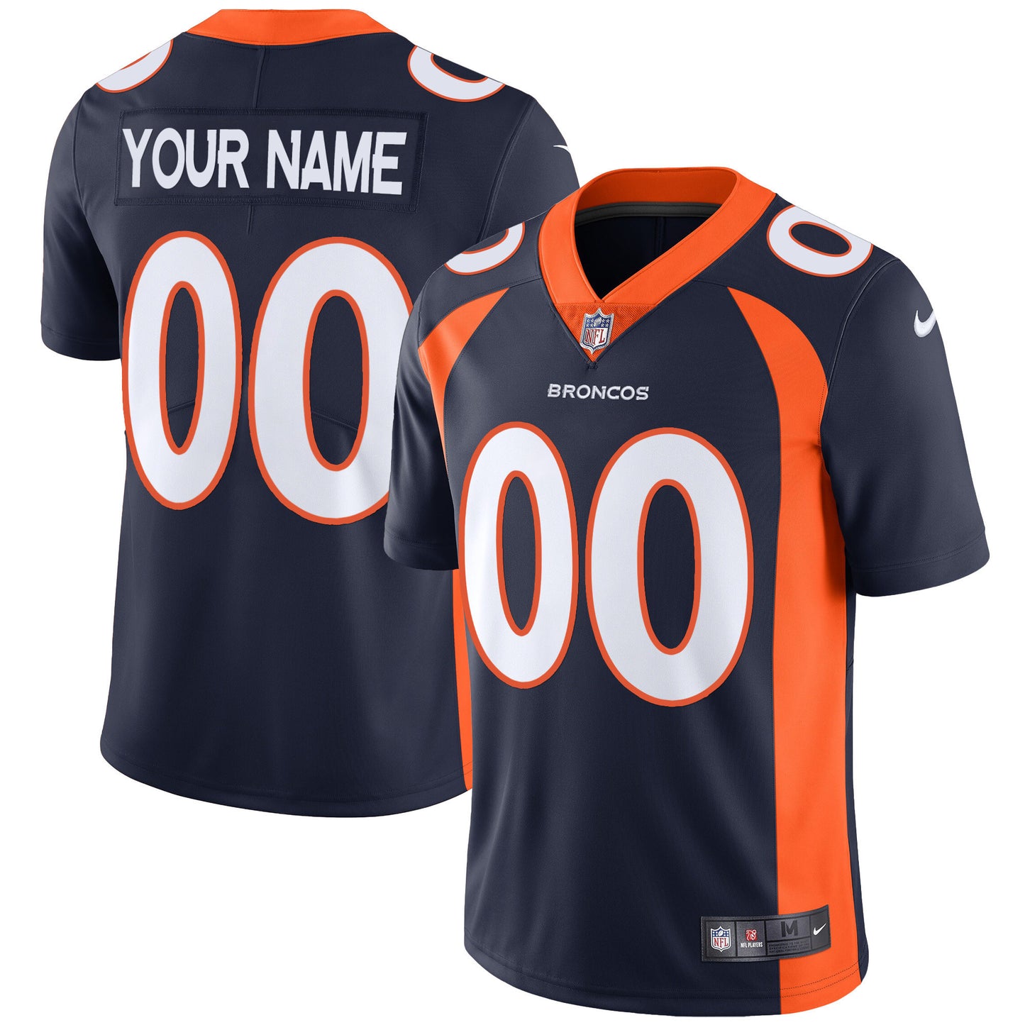 Denver Broncos Vapor Custom Jersey - All Stitched