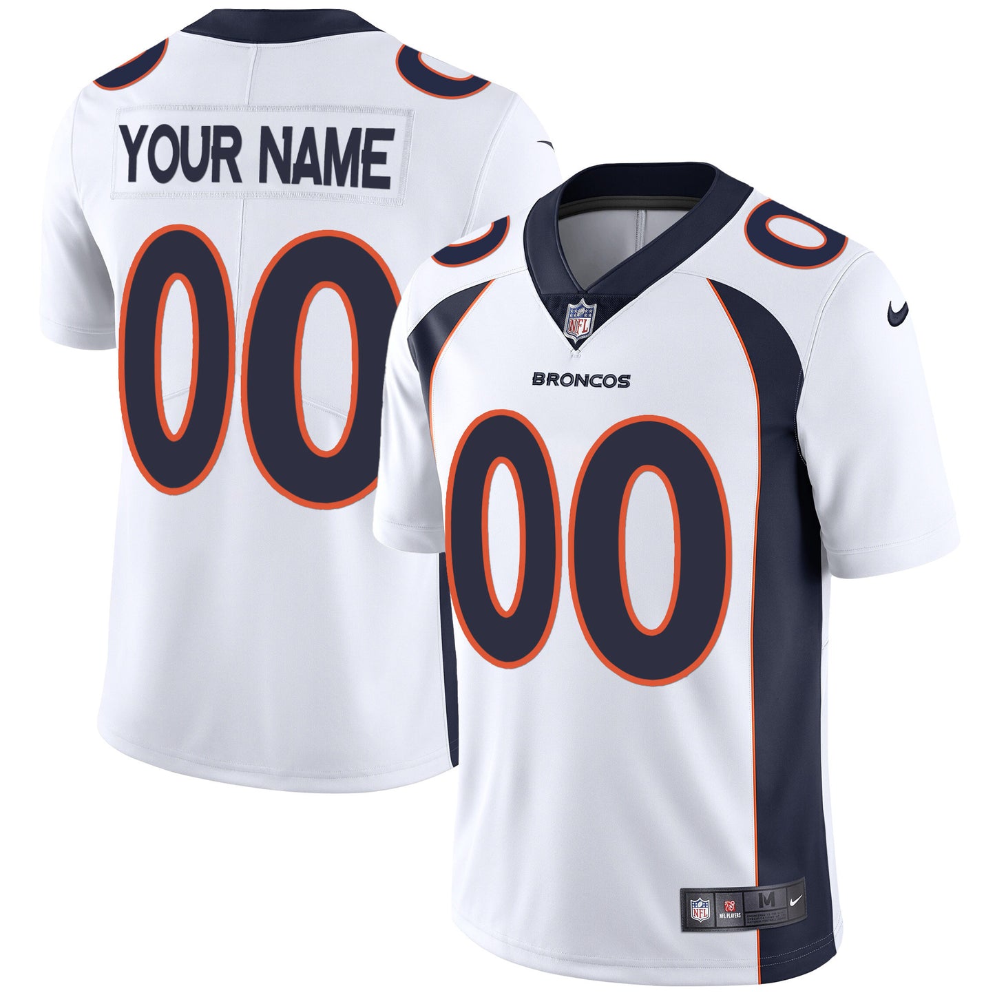 Denver Broncos Vapor Custom Jersey - All Stitched